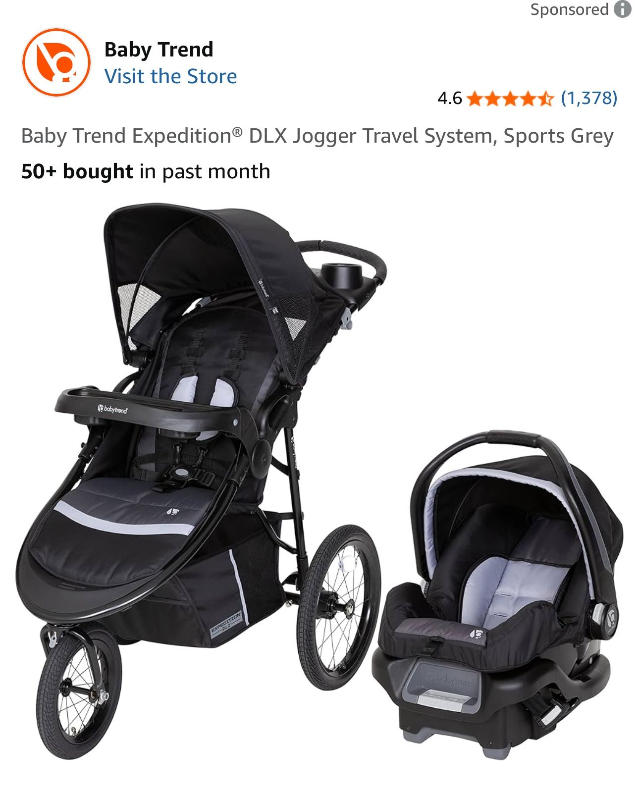Baby trends car seat and stroller