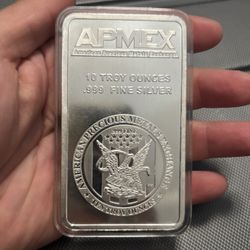 10 oz silver bar Apmex  .999 silver