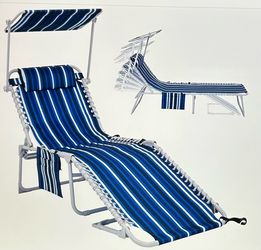 WEJOY Folding Lounge Chair with Canopy Shade