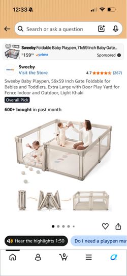New Sweeby Play Pen