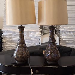 Antique Mosaic Table Lamps 