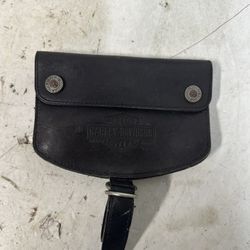 Harley Davidson Black Leather Metal Studded Jeweled Clutch Wallet #F5