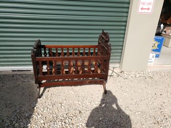 ANTIQUE F.MOHR ROCKING CRIB