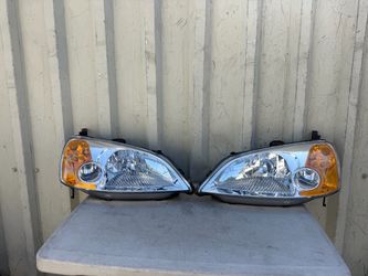 Honda civic 2001 2002 2003 headlight headlamp right and left driver passenger side