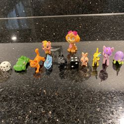 2 Sets of Monopoly Junior Figures + Skunkle Pink Hatchimals + Skye Paw Patrol