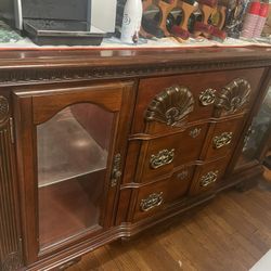 Antique Dining China Cabinet 