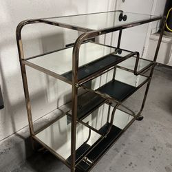 Gold Mirror Bar Cart