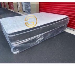 Queen Pillow Top Mattress Set $209 | Brand New