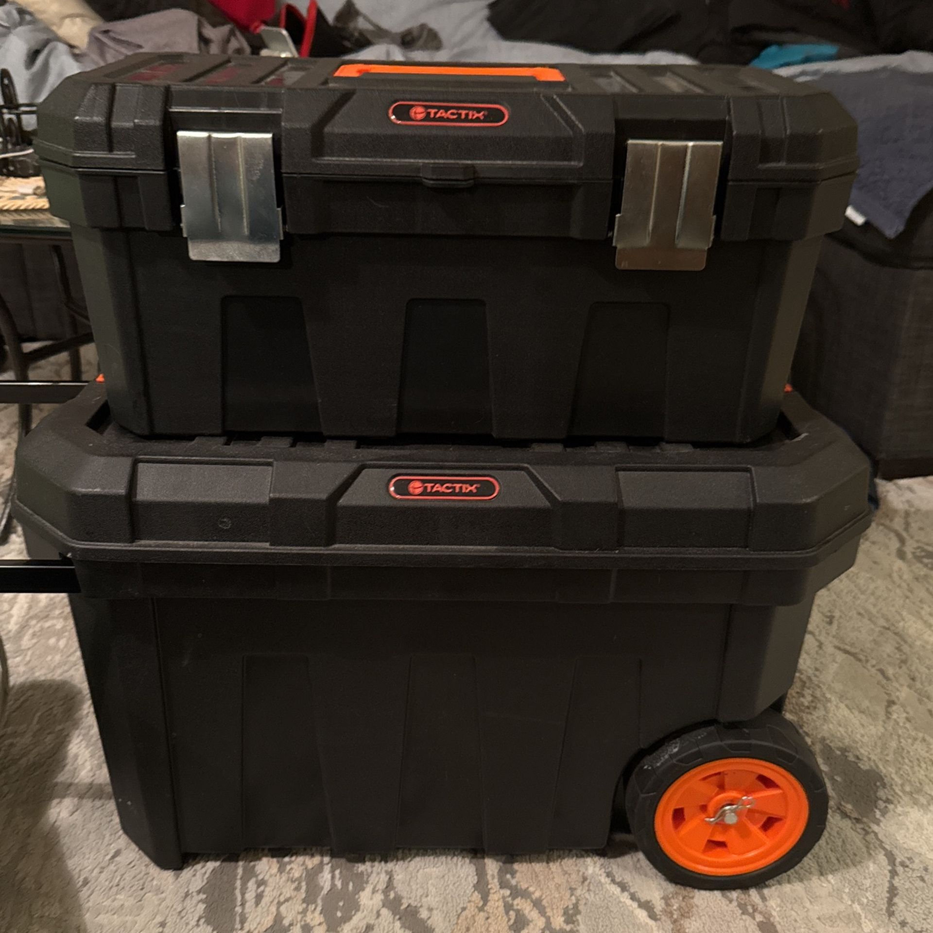 Tool Box With variety of miscellaneous hand tools.