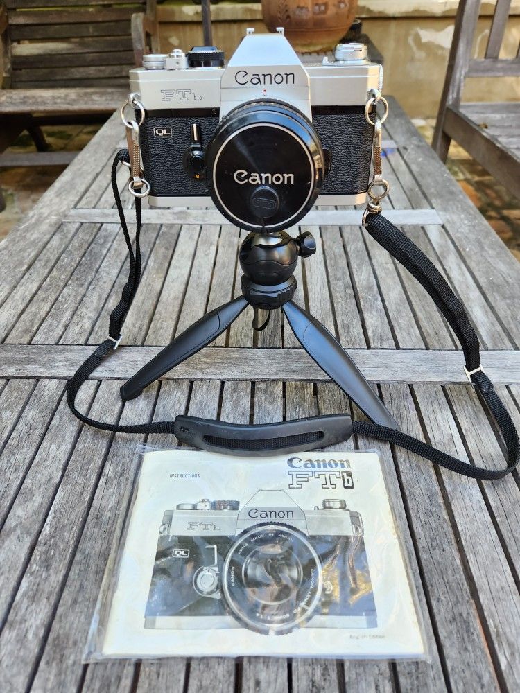 Canon FTb 35mm Film Camera W/f1.8 Canon Lens, Manual, Strap - Exc Cond