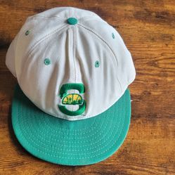 Vintage Seattle Supersonics White / Green New Era Hat Size 7 NBA 100% Wool