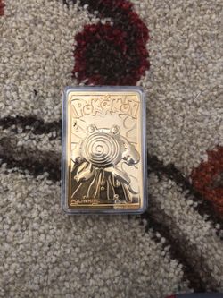 Gold plated Poliwhirl pokemon card