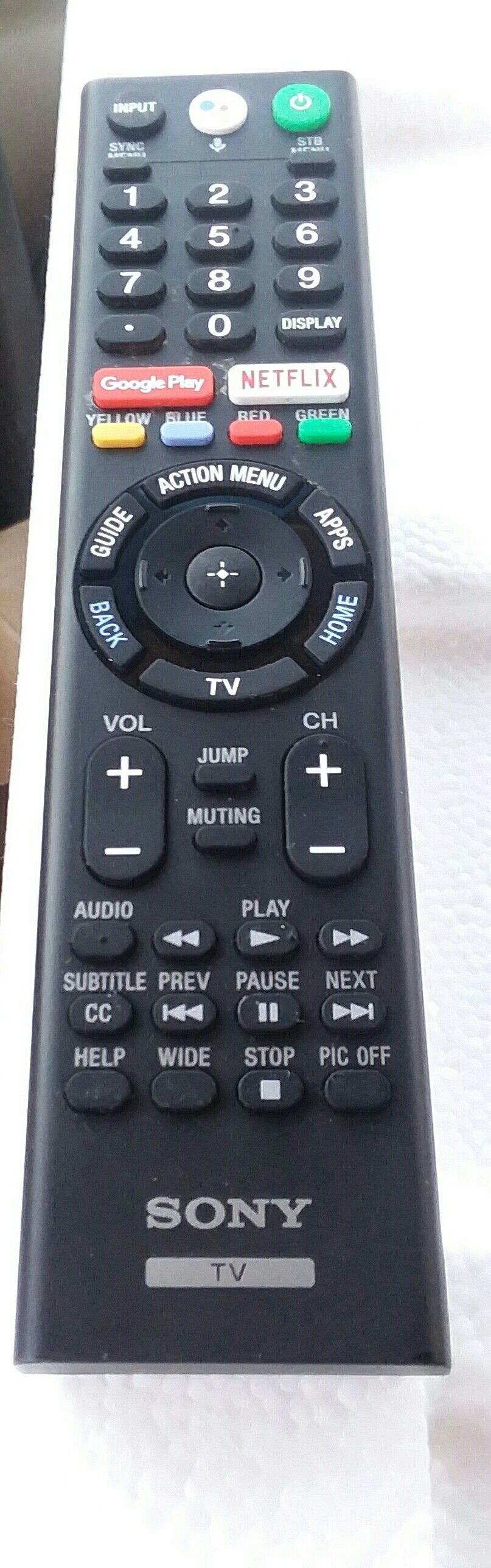 SONY Genuine OEM LED Smart TV Remote Control (RMF-TX300U)