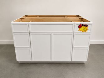 🚨✨ MASSIVE CLEARANCE SALE! ✨🚨  🤍 54" Slim Cream Shaker Vanity Base 🤍
