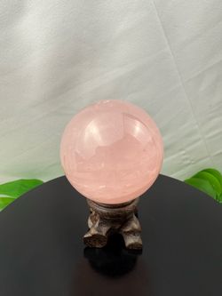 Crystal Star Rose Quartz Sphere