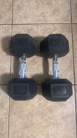 Lightly used 40 pound dumbbells