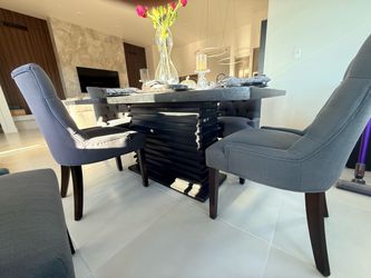 Modern Black Dining Set