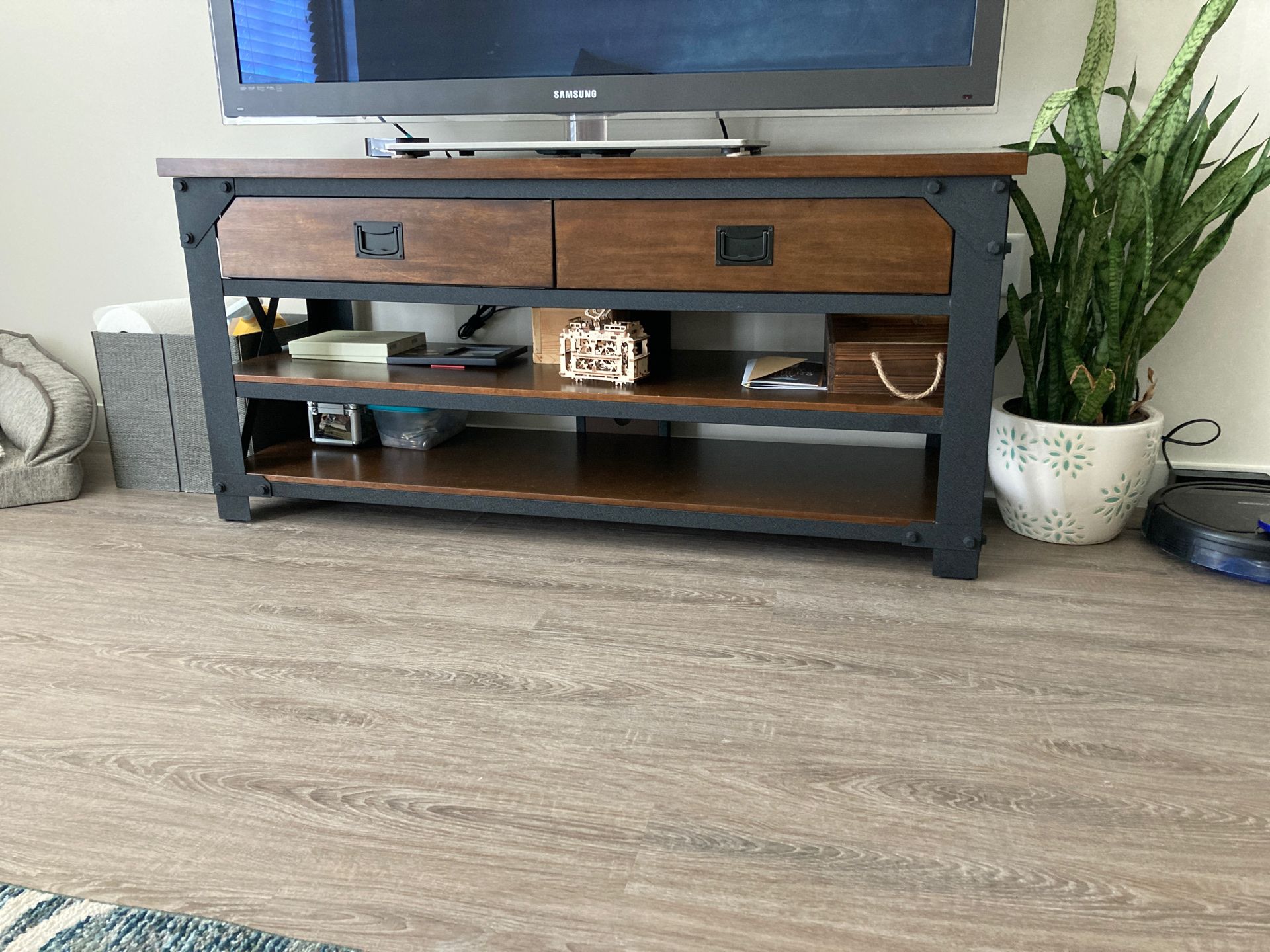 TV Stand 56” long, perfect condition