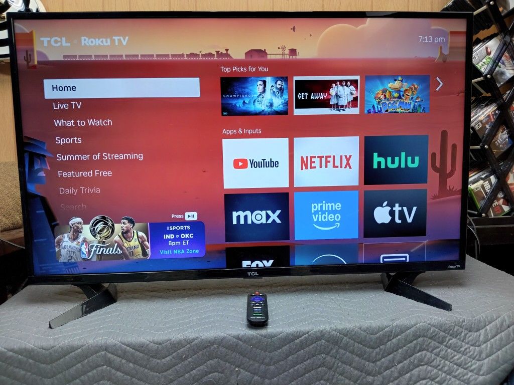 43" TCL 4K ROKU SMART TV HDR10