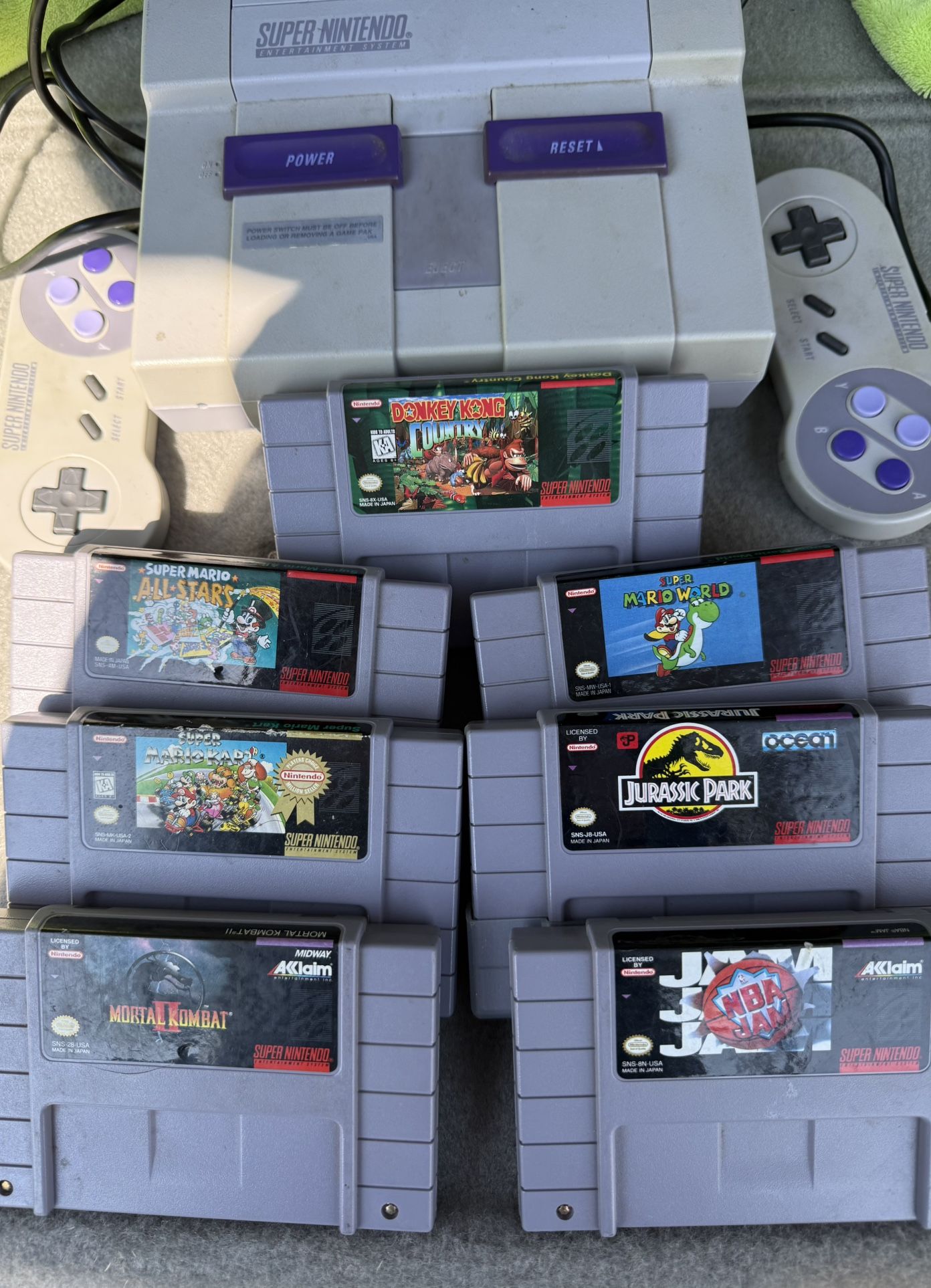 Super Nintendo SNES 7 Games Donkey Kong Mario