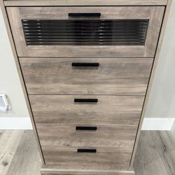 Modern 5 Drawer Tall Dresser