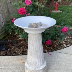 Heavy One of a Kind Bird Bath. The Birds Will Love It. Approximately 26” Tall.