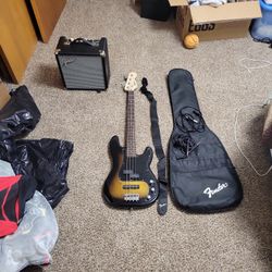 Gibson bass guitar and Amp 