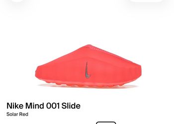 Nike Mind 001 Slide Solar Red - Brand New - 11 Men