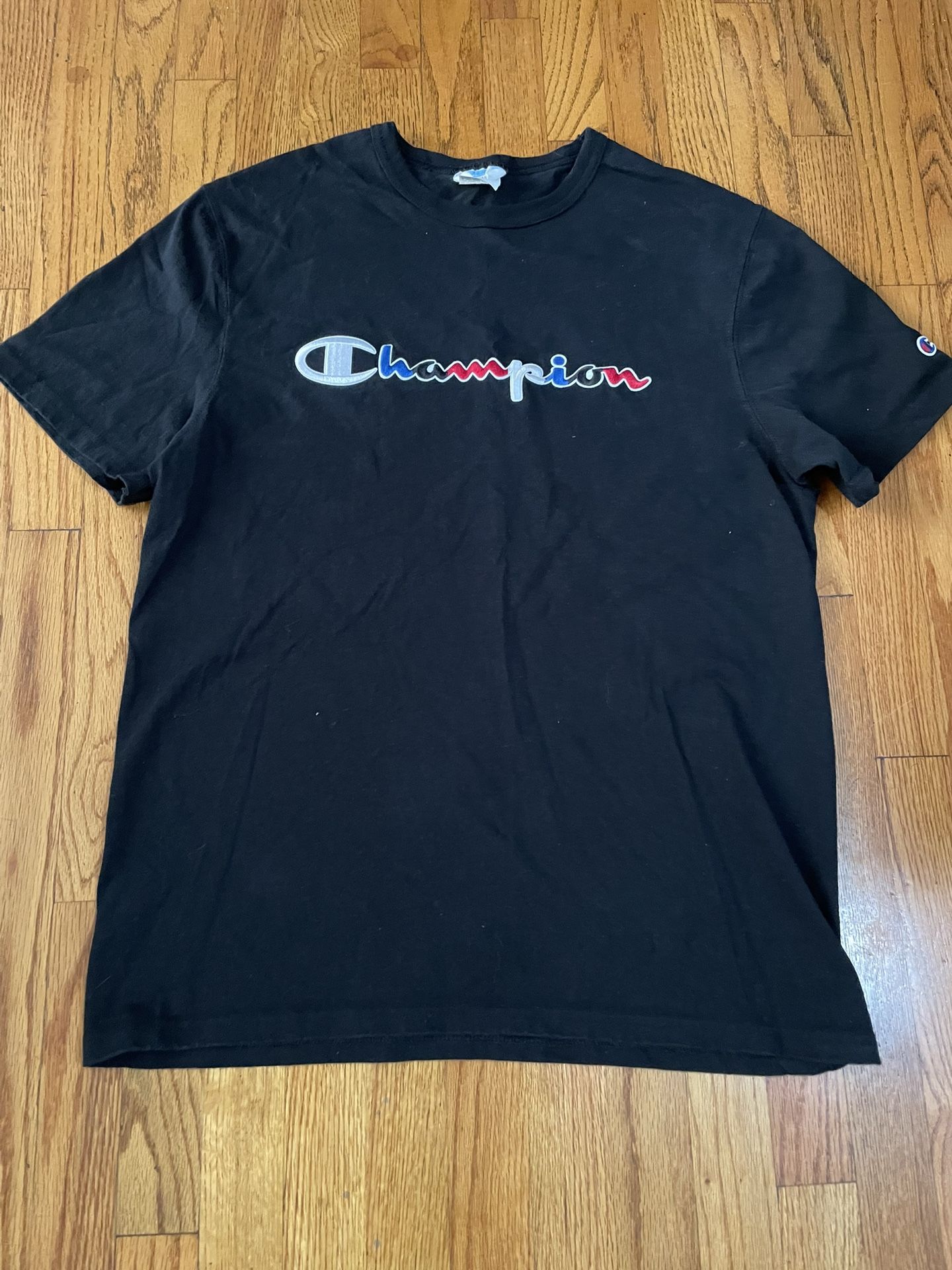 Black T Shirt Champion Medium