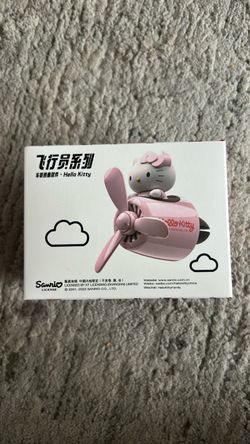 Car Air Freshener, Cute Cat Pilot Vent Clip Interior Accessories, Rotating Pink