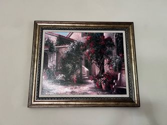 Art Fronckowiak Garden Courtyard Framed Print