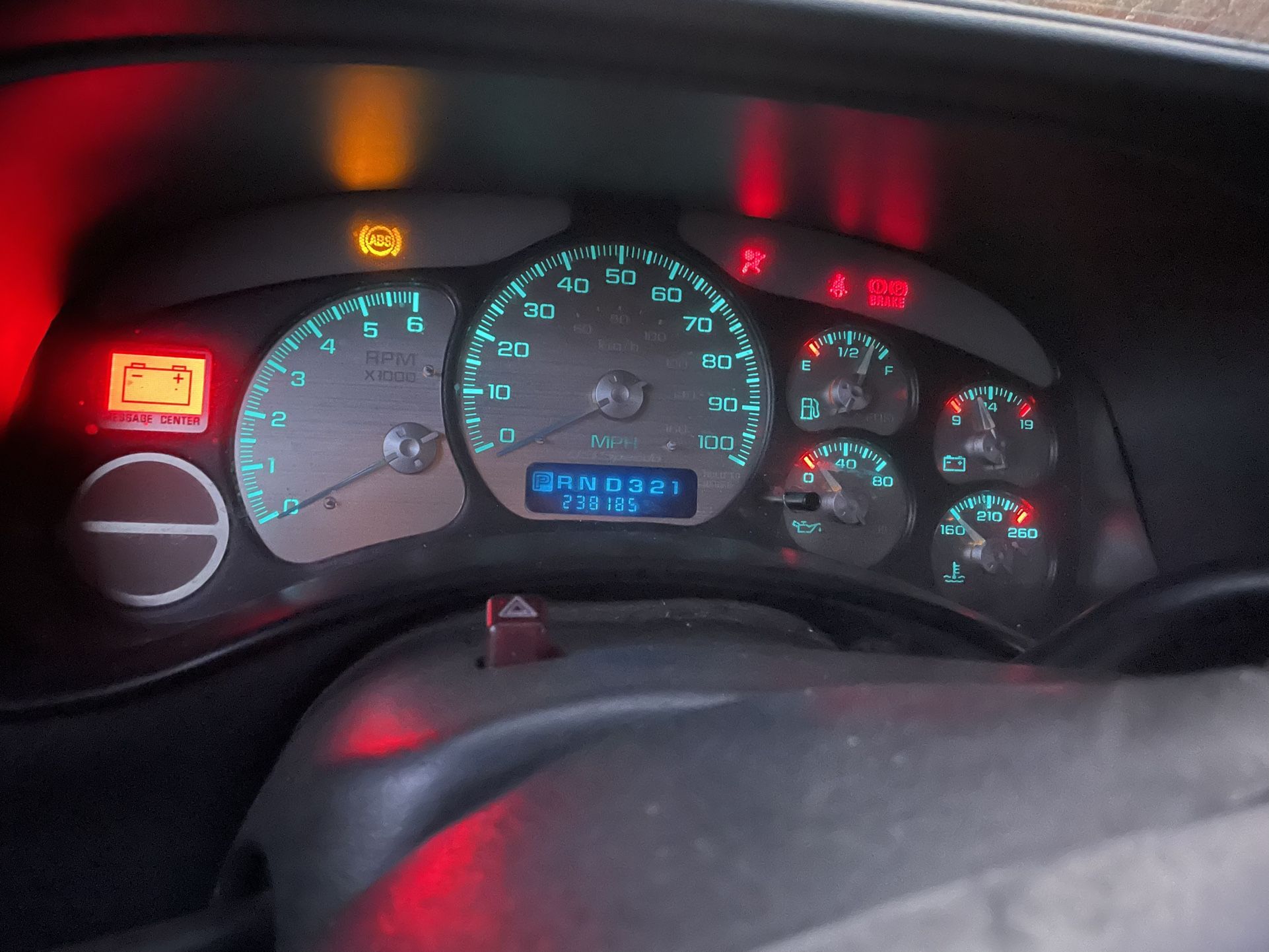 99-02 Silverado Cluster 