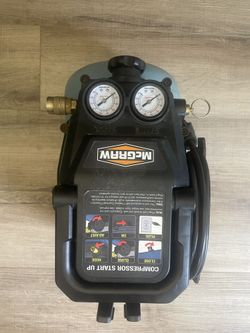 McGraw 3 Gallon 1/3 HP 110 PSI Oil-Free Pancake Air Compressor.