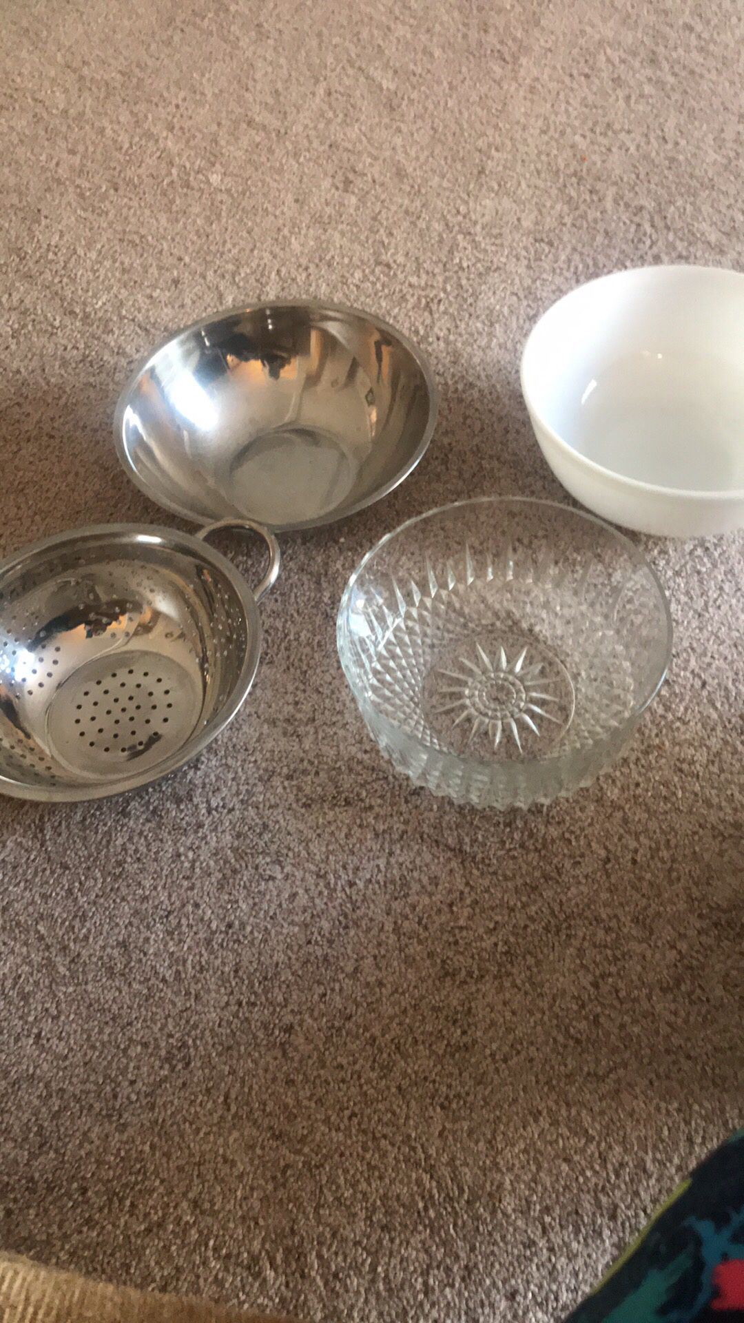 Assorted large bowls