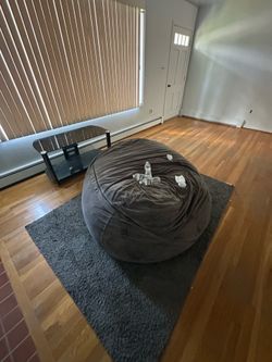 Bean bag and carpet