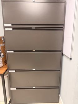 5-Drawer Lateral Metal Filing Cabinet