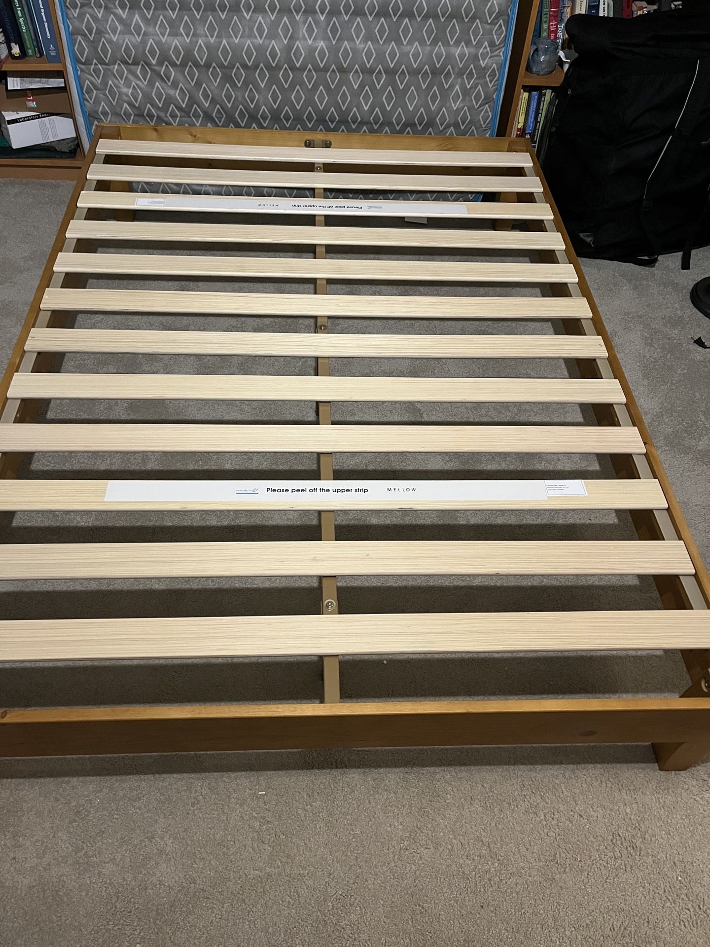 Wooden Bed Frame And Mattress - Full Size