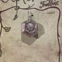 SILVERTONE LOCKET-TRADITIONS EXPLORER-HOBBY LOBBY -JEWELRY MAKING CHARM