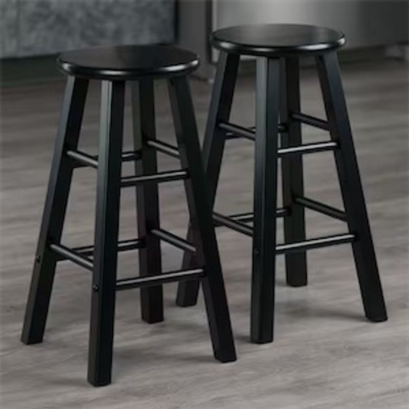 WINSOME WOOD Element 24 in. Black Counter Stools.