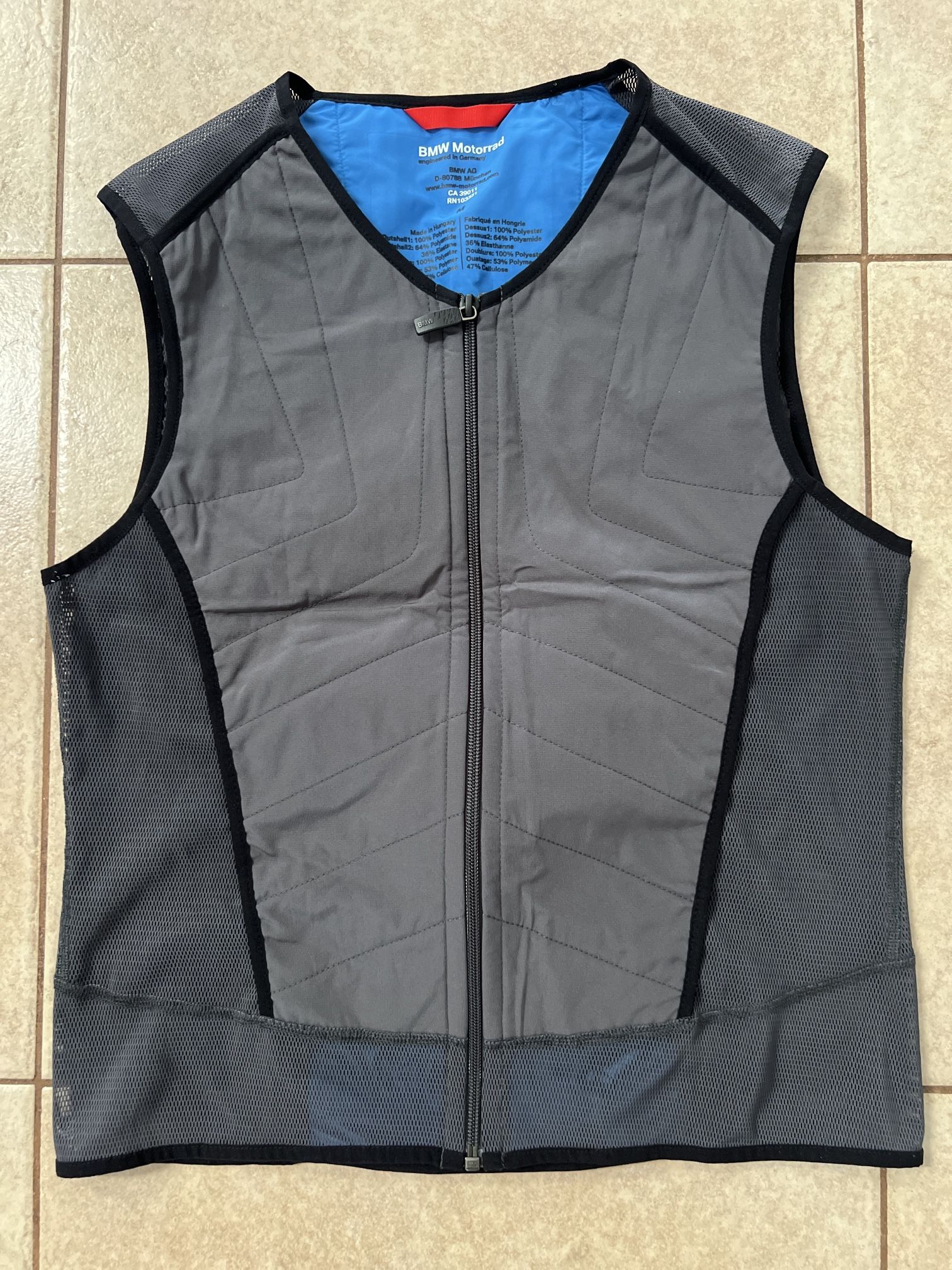 BMW Genuine Motorcycle Motorrad Cool Down vest - Color: Black - Size: EU M