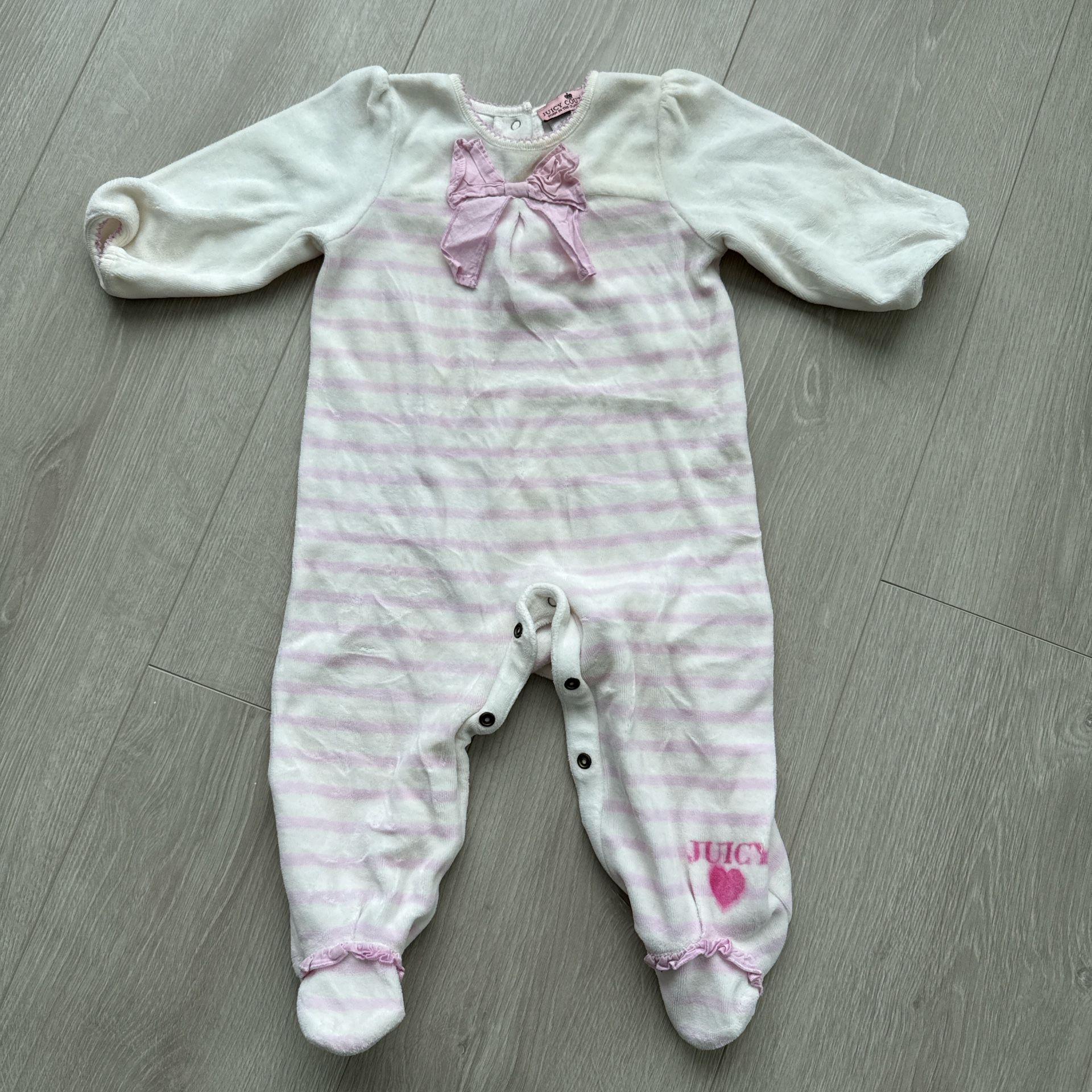 Juicy Couture Velour Girl Onesie 6-9 Months