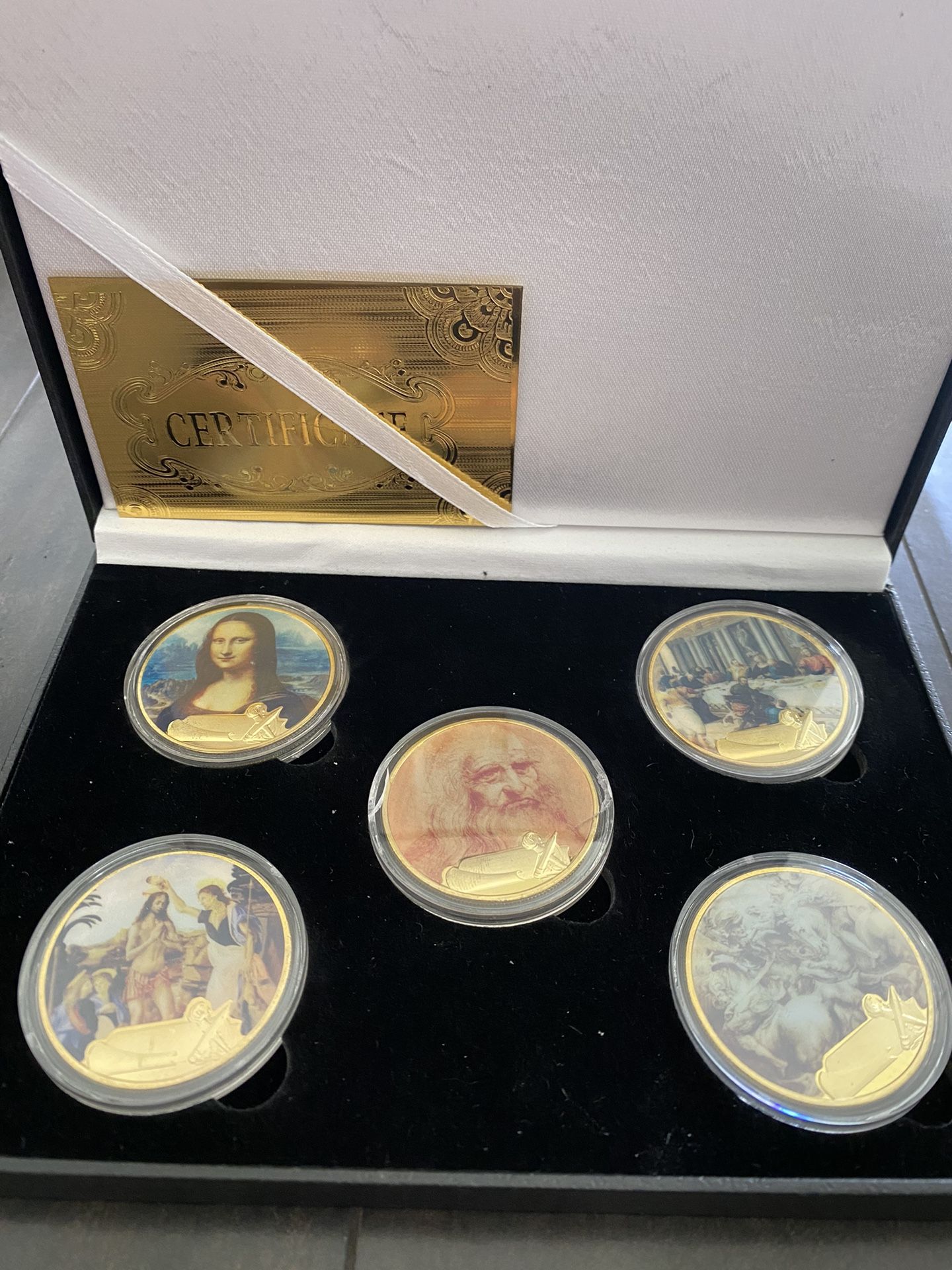 Leonardo Da Vinci (5) Coin Collectible Set