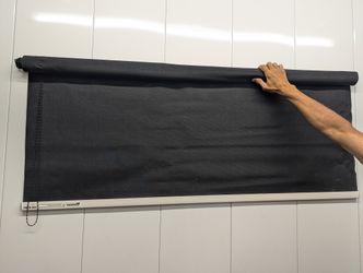 57"-57.5" Black Out Sun Shades Blinds Blackout Mesh Fabric Uv Proof  Window Cover Cooling  Shade UV Awning Roll Up Hunter Douglas 3 Day Hampton 57in 