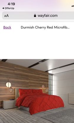 Cali King Sz Red Comforter Set