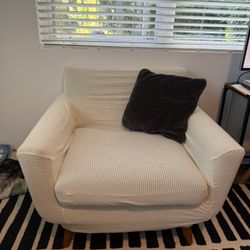 Armchair With White Cover