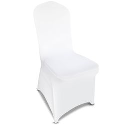 100 PCS white Chair Covers Polyester Spandex Stretch Slipcovers