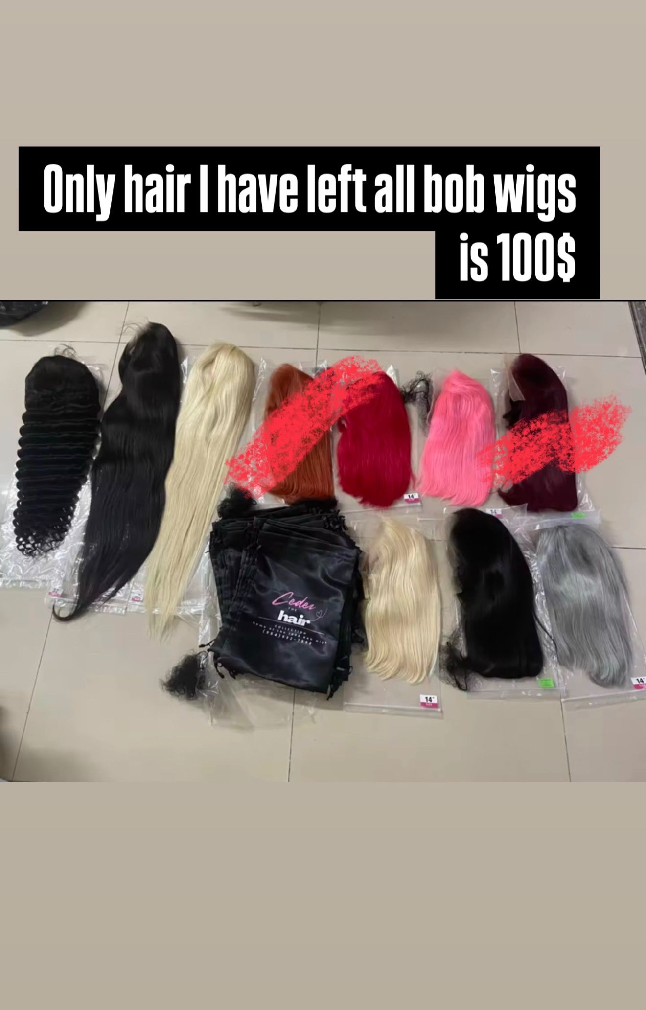 Human 200% Density Wigs 14” Bob Wigs Any Color 100$