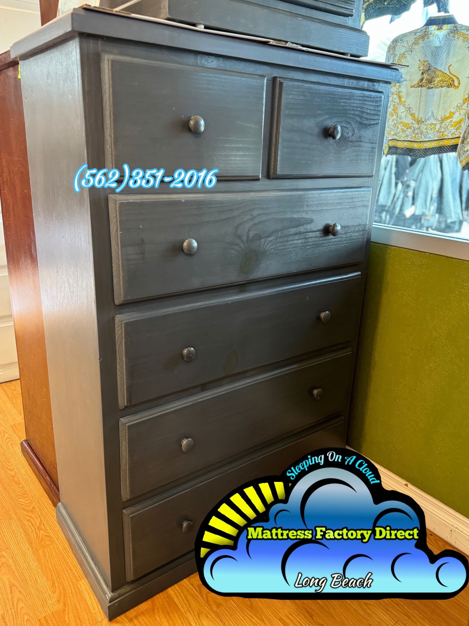 Grey Jumbo Duplex Dresser Cajonera