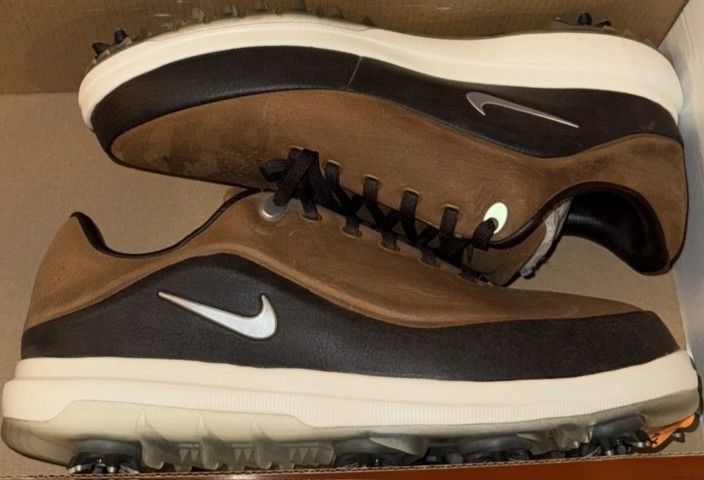 Brand New Nike Air Zoom Precision Brown Golf Shoes TW Leather Men Size 10.5 Wide