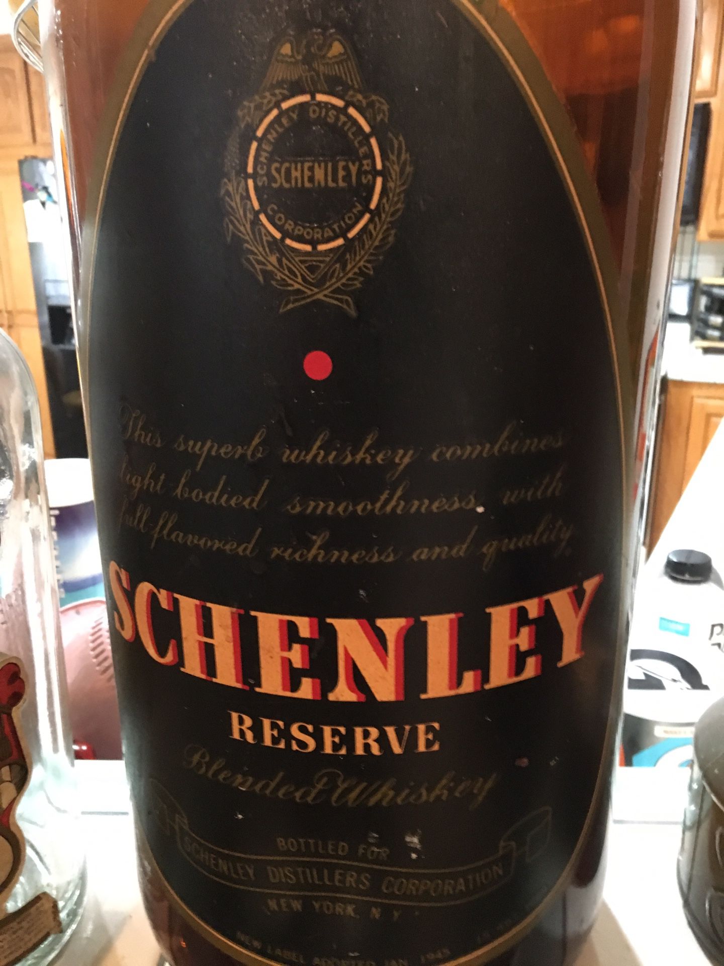 Schenley Distillery antique promotional bottle check out the pictures